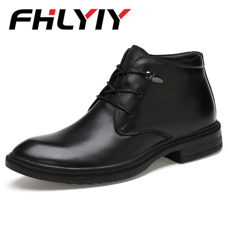 

Men Boots Winter Unisex Ankle Boots Man With Fur Leather High Top Shoes For Lovers Flats Size 35~48 Zapatos De Mujer Botas Hombr