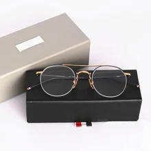 Оптические очки с полуоправой для мужчин и женщин, компьютерные очки для близорукости, женские очки с коробкой TB903