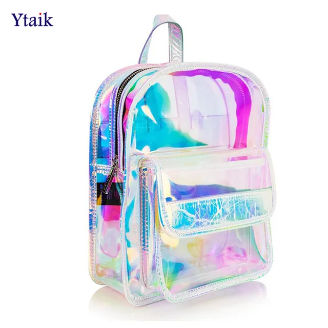 laser transparent backpack hologram