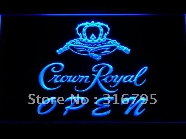 049 Crown Royal Beer OPEN Signs светодиодный неоновый светильник с выключателем вкл/выкл 20 +