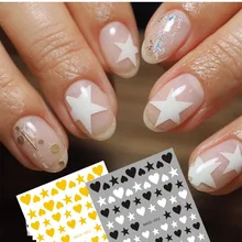 Hanyi series Geometric heart HAXX-52-53 3d nail art stickers decal template diy nail tool decorations