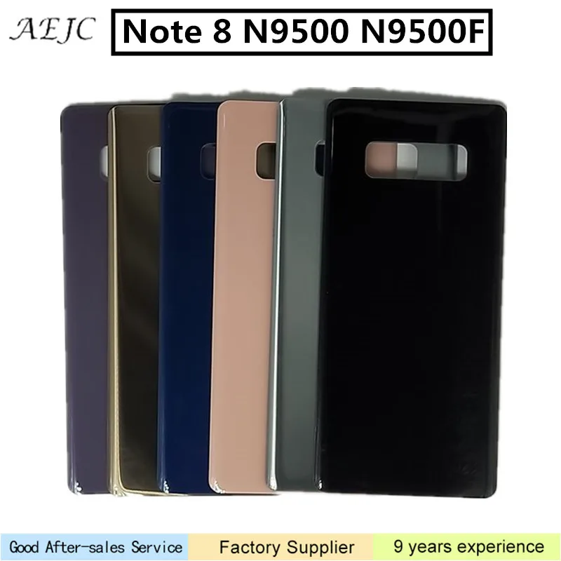 Для SAMSUNG Galaxy Note 8 N9500 N9500F задняя крышка из стекла для батареи N950 дверь Корпус