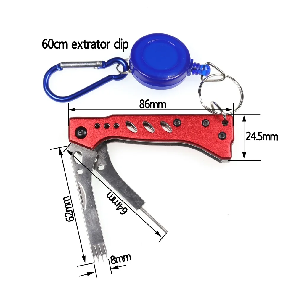 Bimoo 1 набор, многофункциональный инструмент для ловли кальмаров, джиг, крючок для коррекции трубок и кальмаров, инструмент для ловли кальмаров с зажимом для лески, экстрактор