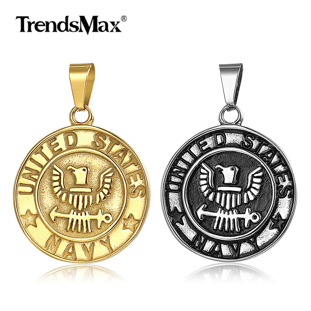 

New Fashion Men's Pendant United States Marine Corps Army Navy Commemorative Pendant Charm Necklace Jewelry Accessories KPM146