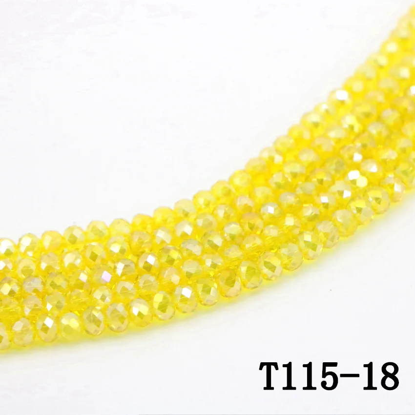 19 Fluorescent yellow natural crystal beads (1)