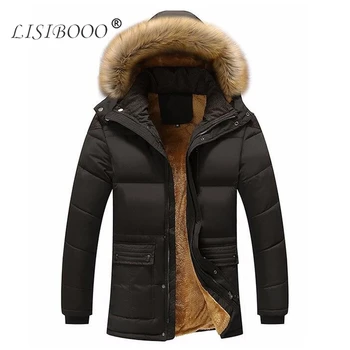 

2018 Fashion Men Winter Jackets Fur Collar Hooded Coats Warm Wool Liner Man Jackets and Coat Windproof Male Parkas casaco
