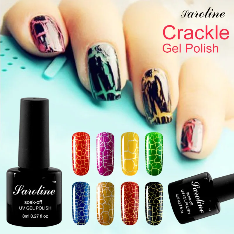 Saroline деление лак для ногтей Crackle Crack Shatter гель нейл арта УФ светодиодный