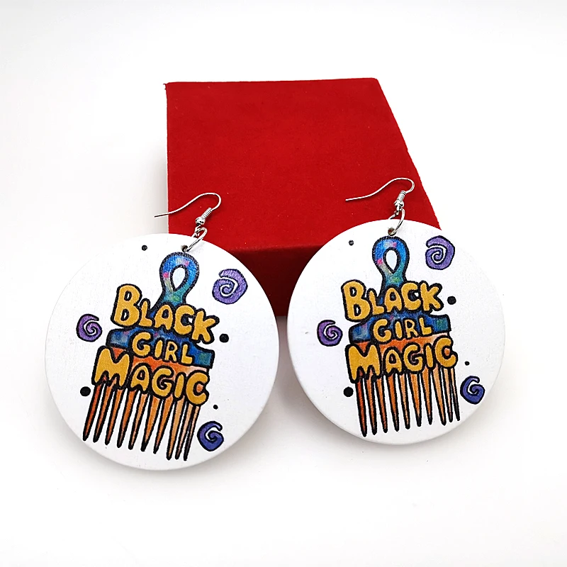 

YD&YDBZ Designer New A Pair Drop Earring Big Round Wood Pendant Earring Jewelry High Quality Fashion Punk Style Lady Gift