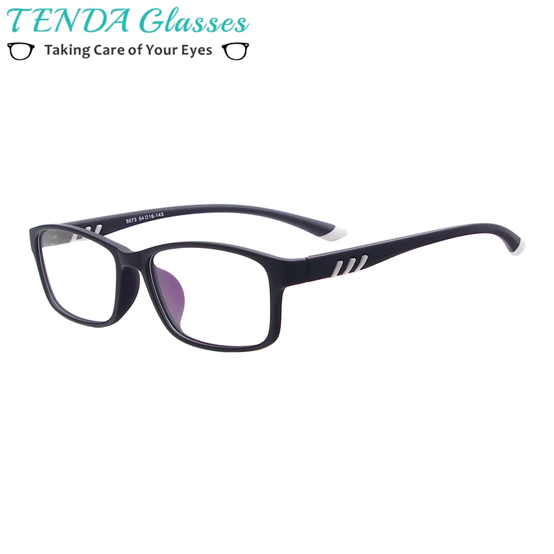 

Men and Women Rectangular Full Rim Computer Glasses TR90 Plastic Lightweight Flexible Eyeglasses with Anti Blue Light
