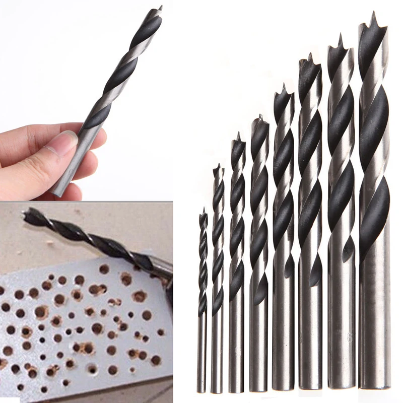 DWZ 8Pcs 3mm-10mm High Carbon Steel Woodworking Metal Wood Drill Bits Kits