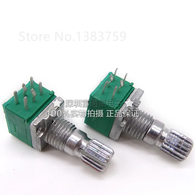 

2pcs Dual volume linear potentiometer R097 type B20K -15MM flower shaft potentiometer