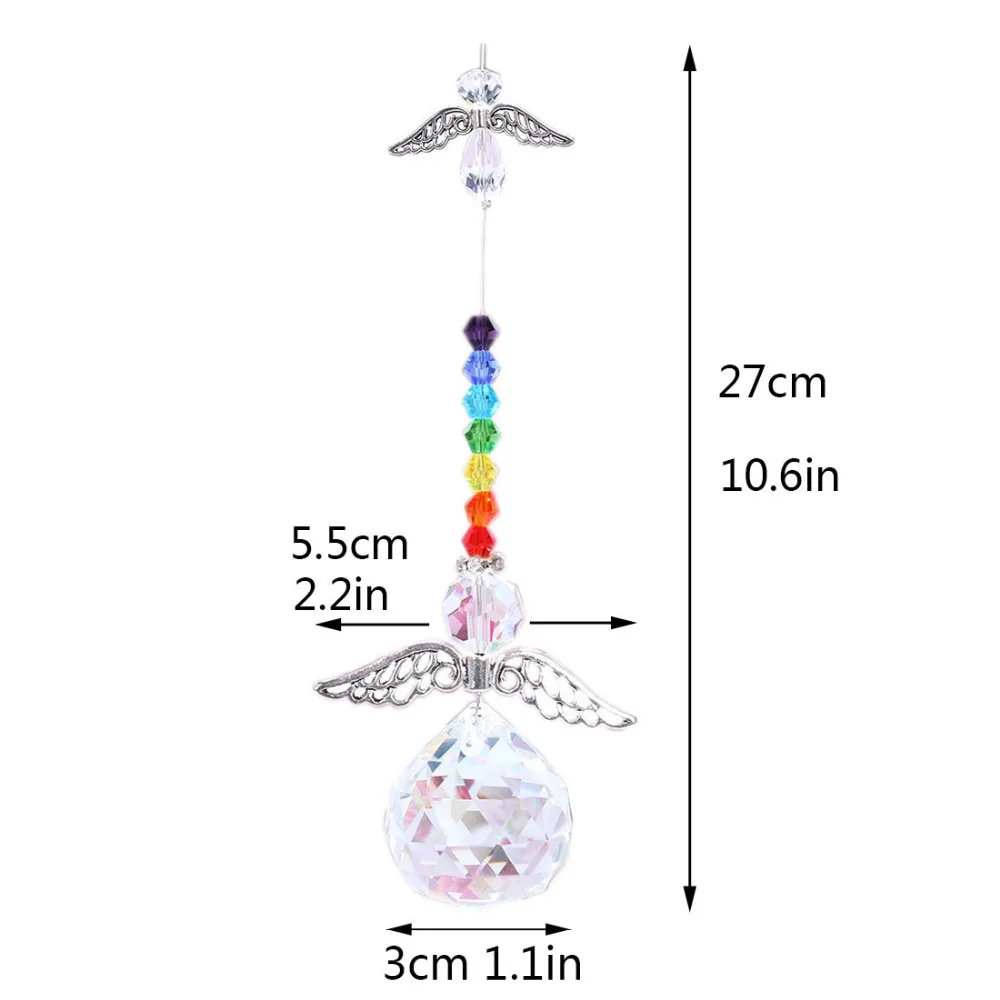 H&D Chakra Crystal Guardian Angel Suncatcher- Rainbow Maker Collection,Hanging Suncatcher Home Wedding Decoration H&D Chakra Crystal Guardian Angel Suncatcher- Rainbow Maker Collection,Hanging Suncatcher Home Wedding Decoration