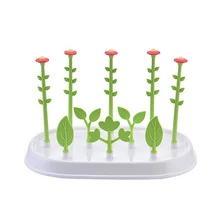 Новое поступление модных детских бутылочек для сушки бутылочек с цветами и деревьями с крышками Съемный держатель для бутылочек для кормления детская пустышка полка