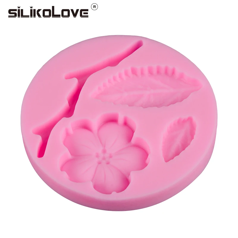 SILIKOLOVE DIY 3D сливы силиконовые формы в виде цветка помадка ремесло торт Конфеты Шоколад свадебный торт украшения инструменты экологически чистые