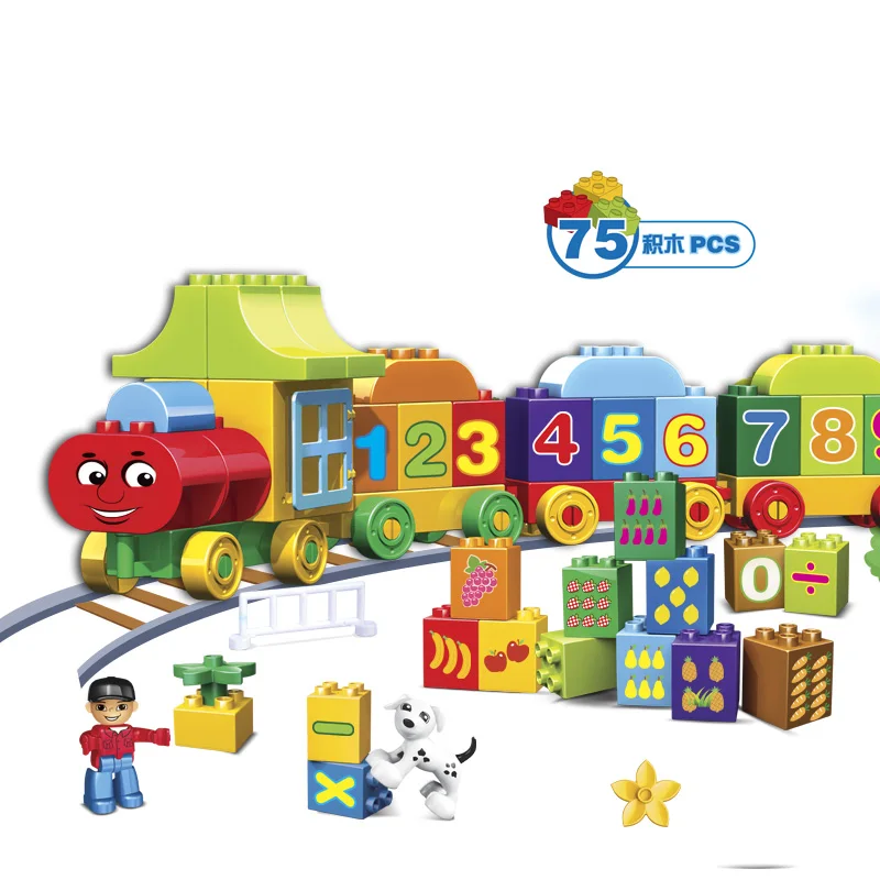 Big Blocks My First Number Train Building Set Compatible with Legoe