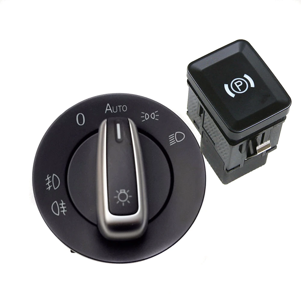 TUKE OEM EPB Chrome Auto Headlight Switches+ Electric Handbrake Parking