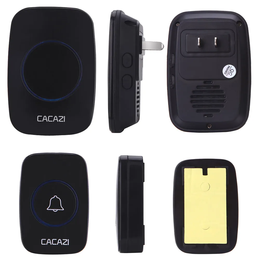 1pc Waterproof Home Wireless Doorbell Smart LED Light Calling Bell Remote Control Button Music Digital Door Bell US EU UK Plug 1pc Waterproof Home Wireless Doorbell Smart LED Light Calling Bell Remote Control Button Music Digital Door Bell US EU UK Plug
