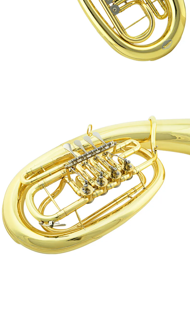 JAZZOR JZEU-310 Профессиональный euphonium B плоский золотой лак четыре плоских ключа латунный духовой инструмент с мундштуком и чехол