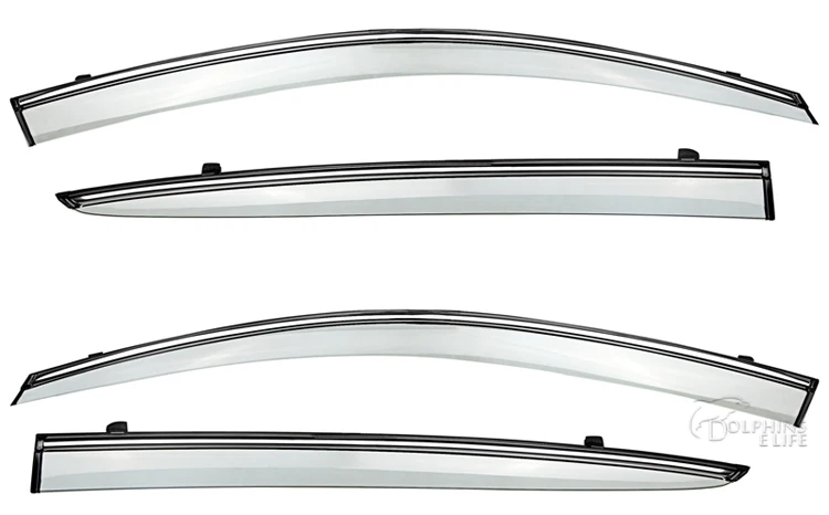 

4pcs/lot Window Visors For Hyundai Verna Solaris 2014 2015 Sun Rain Rain Shield Stickers Covers Car Stylingg Awnings Shelters