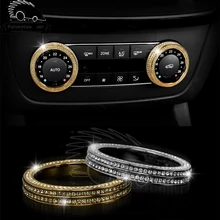 2 pz 3 colori Auto Aria Condizionata Decorazione Pulsante Manopola Fit Sticker per Mercedes GLE GLS G GL GLK CLS M SL SLK