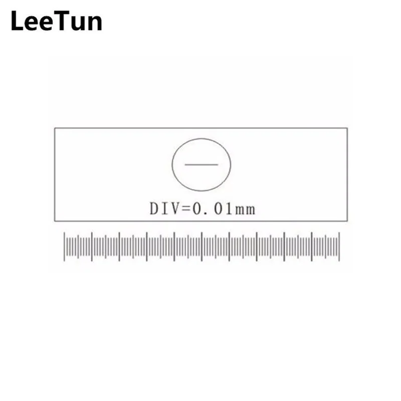 LeeTun 0 01 мм Микрометр стекло слайд сетка измерения калибровки линейка DIV = для
