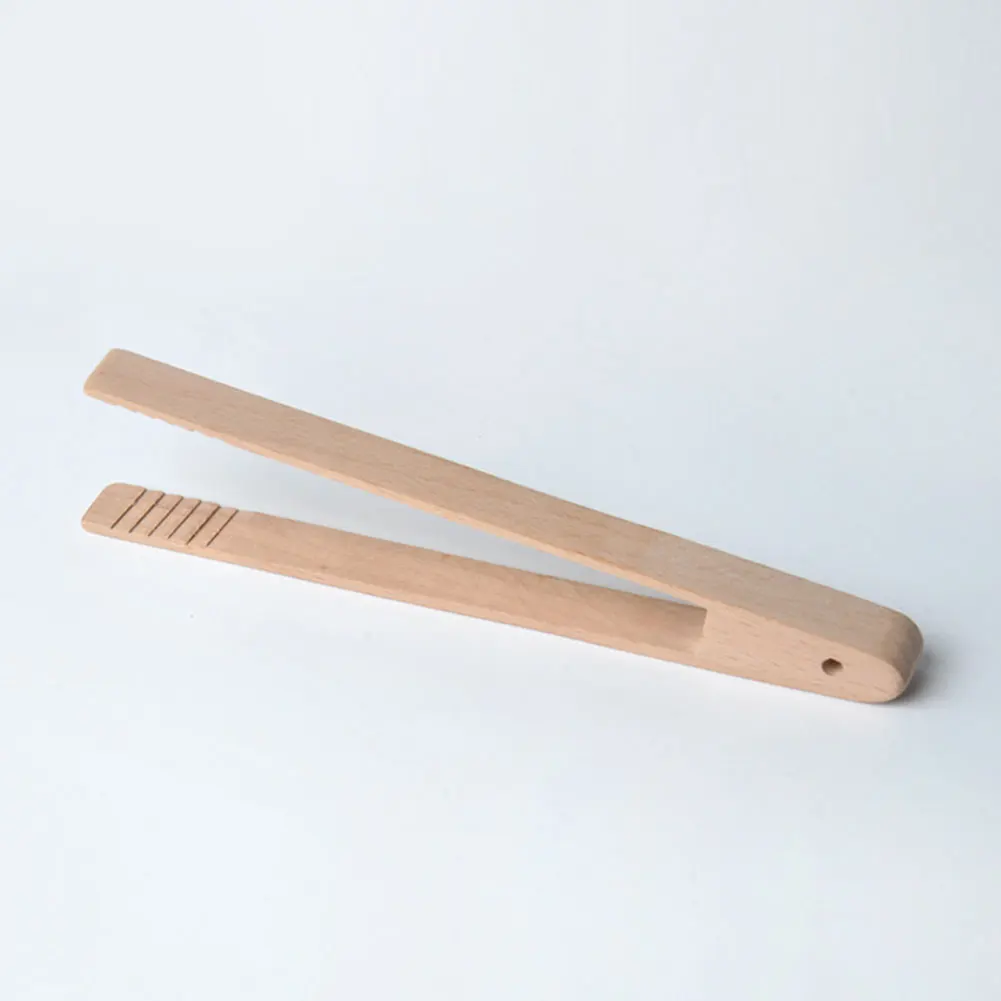 

Wooden Clip Clamp Bamboo Tongs Serving Food Toast Barbecue BBQ Bread Salad Kitchen Cooking Serving Tool