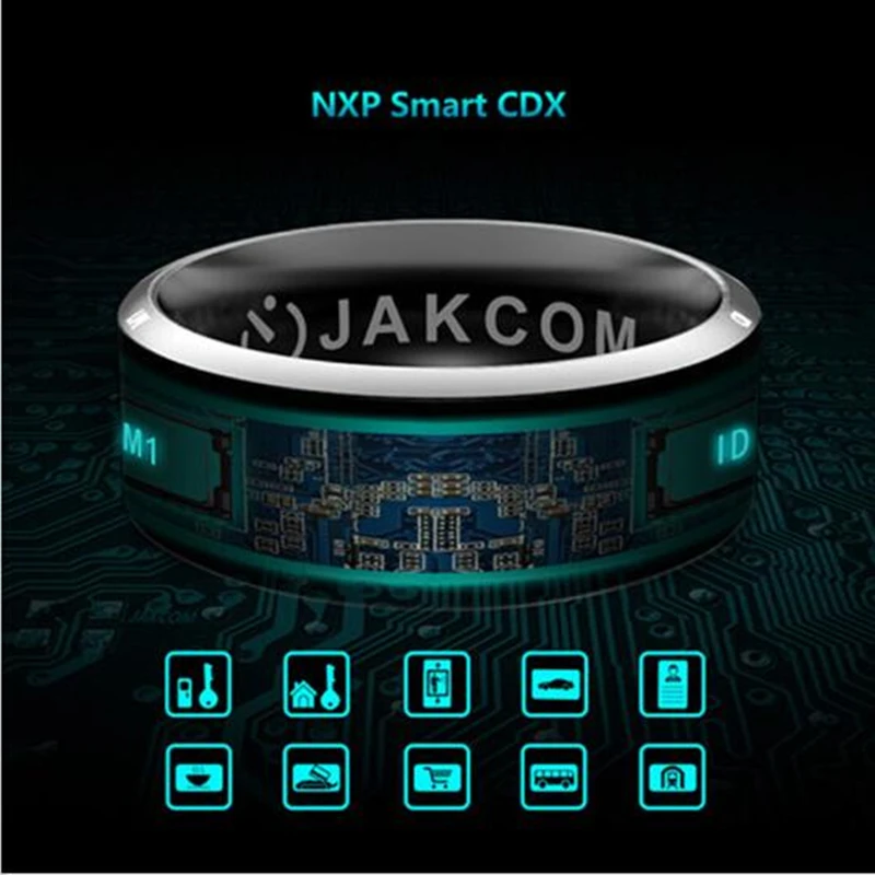 Najtaniej Jakcom R3 inteligentny pierścień 3 dowód aplikacji z obsługą nadające się do noszenia technologii magiczny pierścień dla systemu Android Windows NFC telefon inteligentne akcesoria