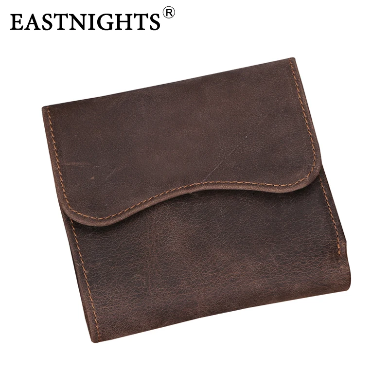  EASTNIGHTS Vintage Crazy horse Handmade Leather Men Wallets Multi-functional Cowhide coin purse genuine leather wallet TW1603 