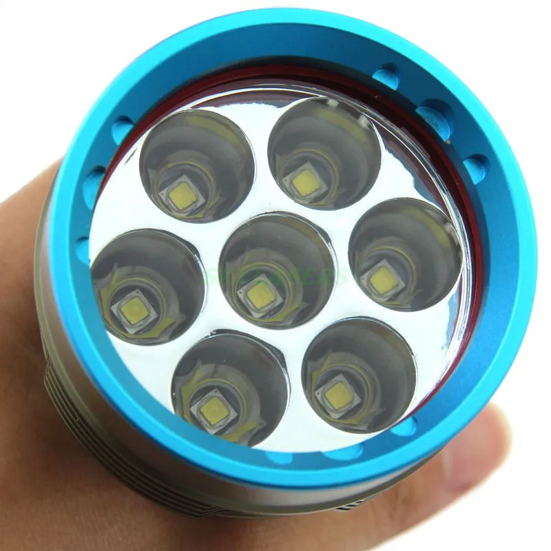 Дизайн водонепроницаемый 9000 люмен 7 x XM-L2 светодиодный фонарик для дайвинга 7L2 подводный 150 м глубина яркий светодиодный фонарь