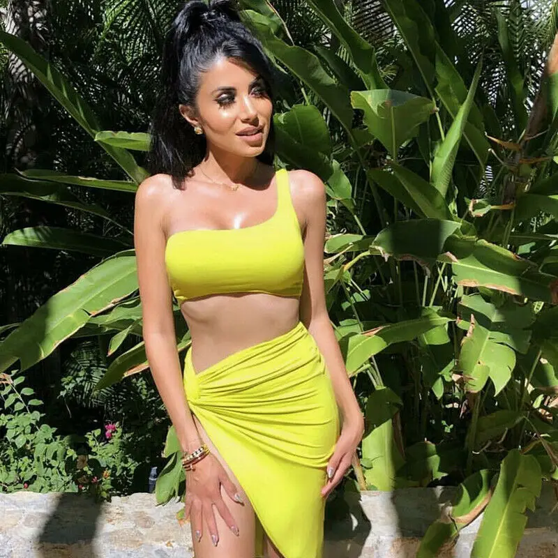 Crop top and hot sale short skirt party wear