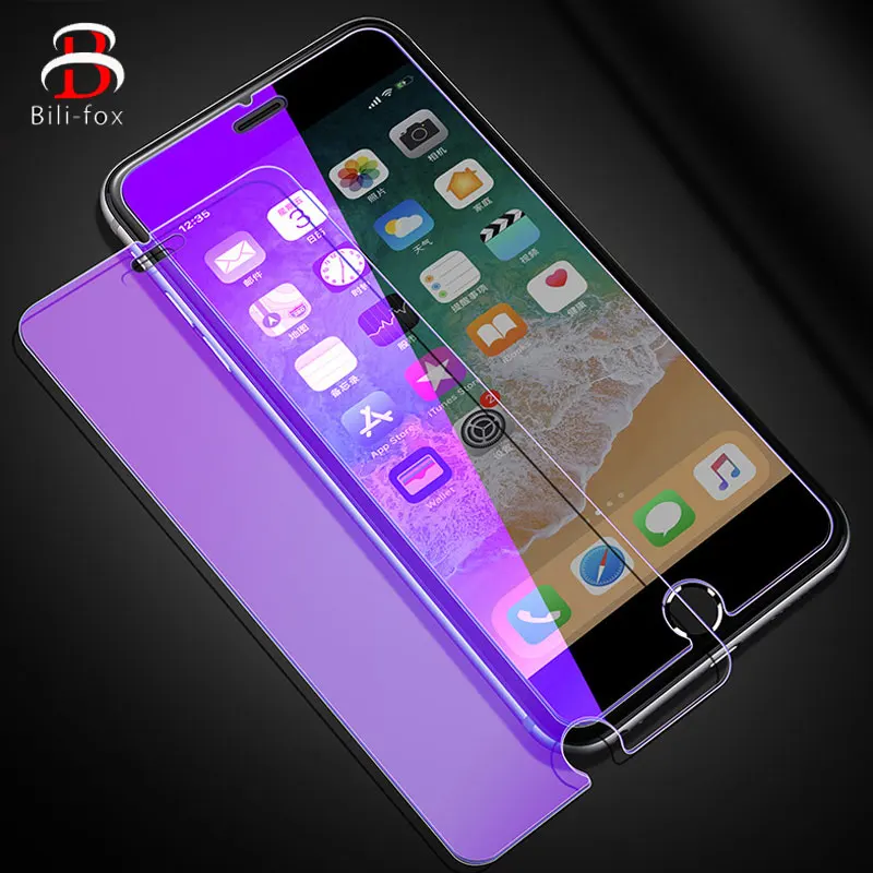 

Anti-blue Tempered Glass for iPhone 5 6 6s 7 8 Plus X XS MAX XR Screen Protector for iPhone 8 7 6 Protective Film for iPhone XR