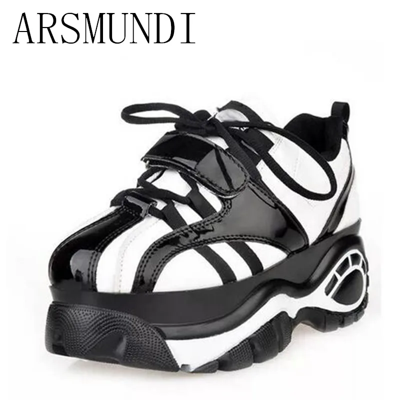 

ARSMUNDI New Spring Autumn Casual Women Platform Shoes Female Casual Shoes Woman Creepers Lace up Lady L174