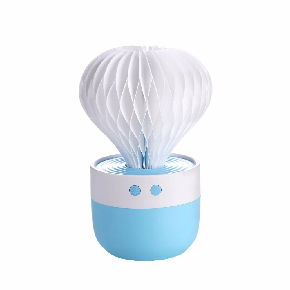 

USB Mist Humidifier for Home Office Car Travel Ball Cactus 150ml Mini Humidifier with 7 Color LED Lights and No Noise 33