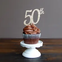 День рождения кекс топперы, 50 thCupcake топперы, 21st день рождения, блестящие украшения, на заказ на день рождения номера