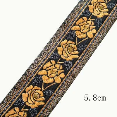 3M/Lot Black Gold floral Ribbon venise lace High quality lace fabrics embroidered lace Scrapbooking HB40 5