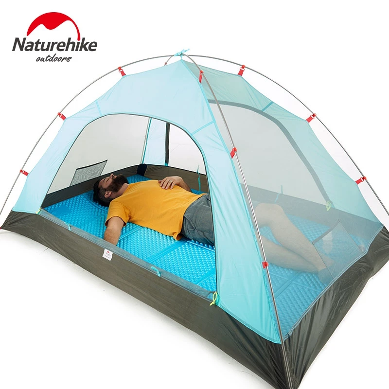 Naturehike في البيض عش التخييم حصيرة مزدوجة شخص التخييم خفيفة وسادة النوم المحمولة منصات سجادة للرحلات طوي مرتبة الشاطئ