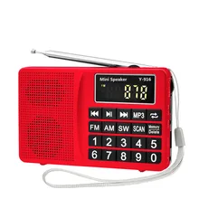 Портативный FM AM коротковолновой многополосный радиоприемник Micro TF карта USB драйвер MP3 плеер зарядный кабель перезаряжаемый аккумулятор