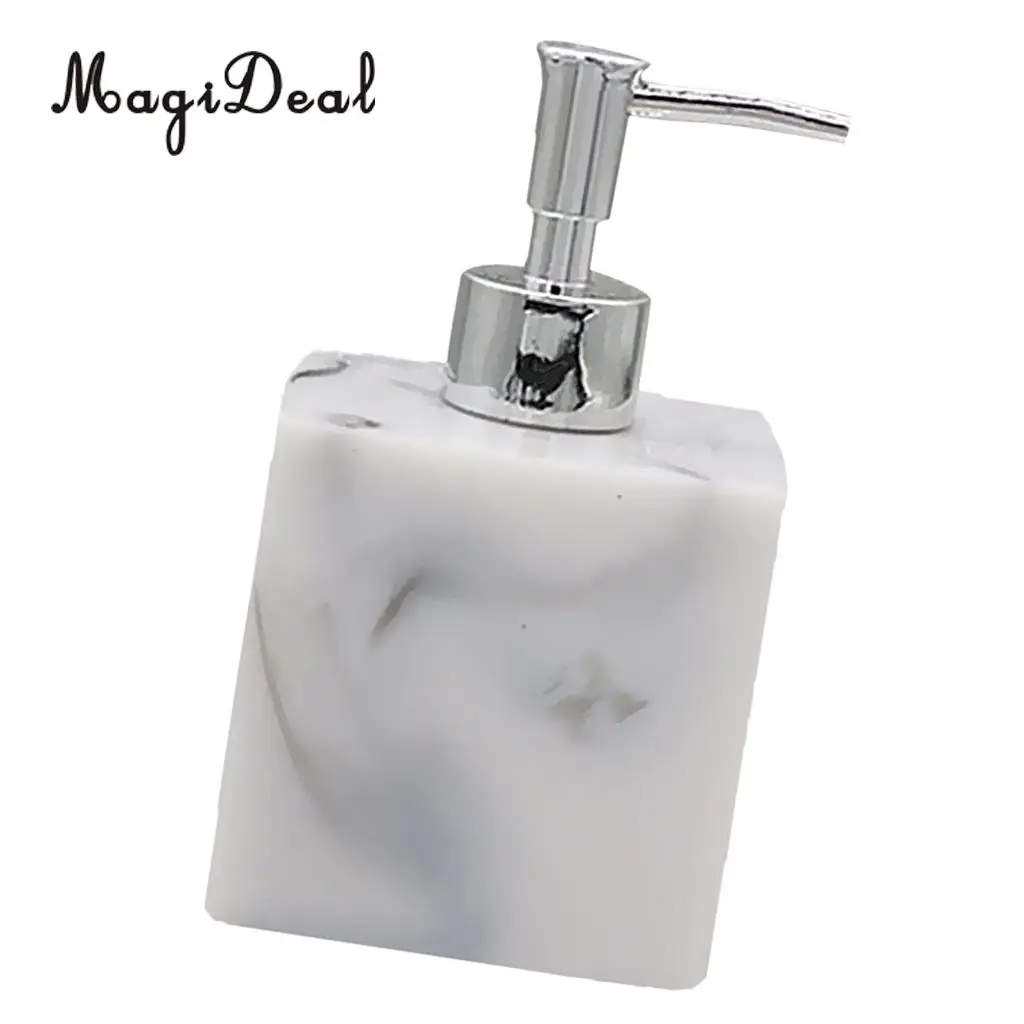 Fashion Resin Soap Dispenser Bathroom Pump Storage Bottle  Black