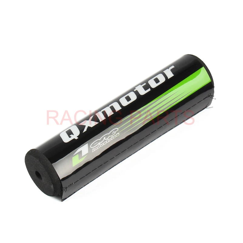 

Black and Green RACING PARTS QX logo 25cm Motorcycle Dirt Pit Bike Motorcycle Round handlebar pad Chest Protector Free Shipping
