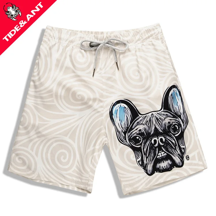 Мужские пляжные шорты быстросохнущая одежда для плавания Серфинг Плавание обшитые мужские шорты для плавания спортивные шорты для бега Maillot De Bain - Цвет: dog