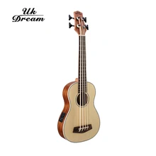 30 inch Wooden Electrica Bass Guitar 4 strings Ukulele Musical Instruments Professional Picea Asperata U Bass ukulele UB-513