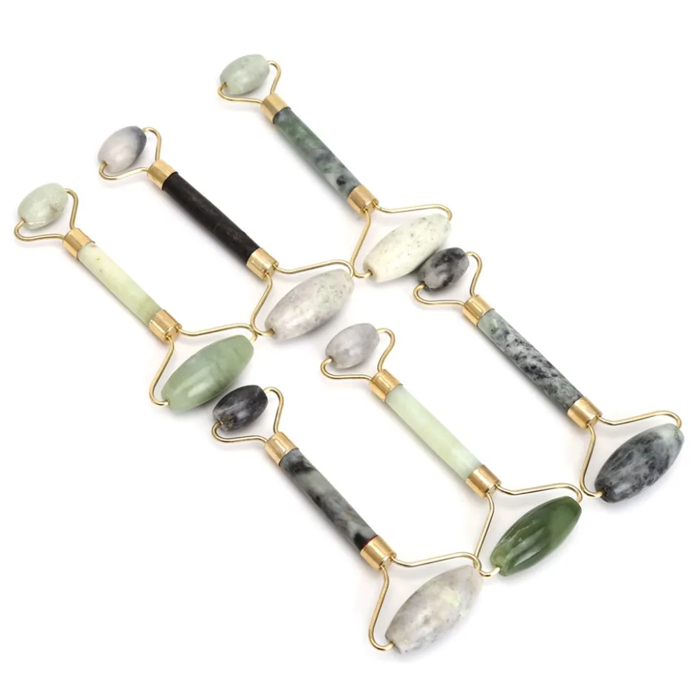 

ZLROWR Green Facial Healthy Face Beauty Body Head Neck Foot Nature Jade Roller Massager