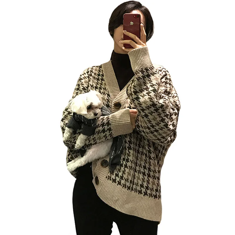 Cardigans Women 2017 Irregular Geometric Printed Cardigan