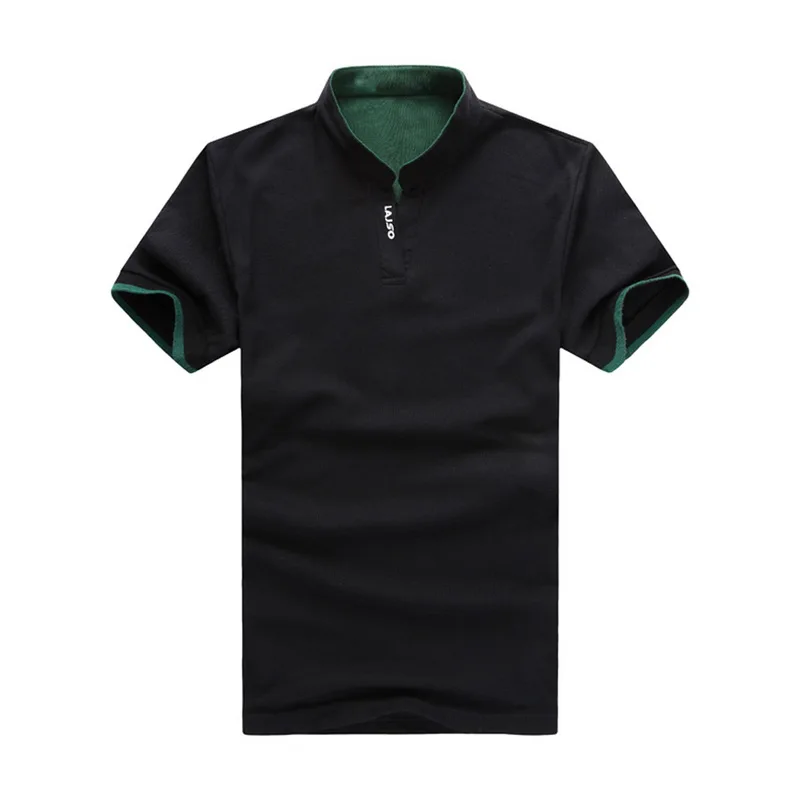

LASPERAL Brand Plus Size T Shirt Men Fashion Letter Printed V Neck Mens Clothing Summer Short Sleeve Patchwork Outwear T-shirt