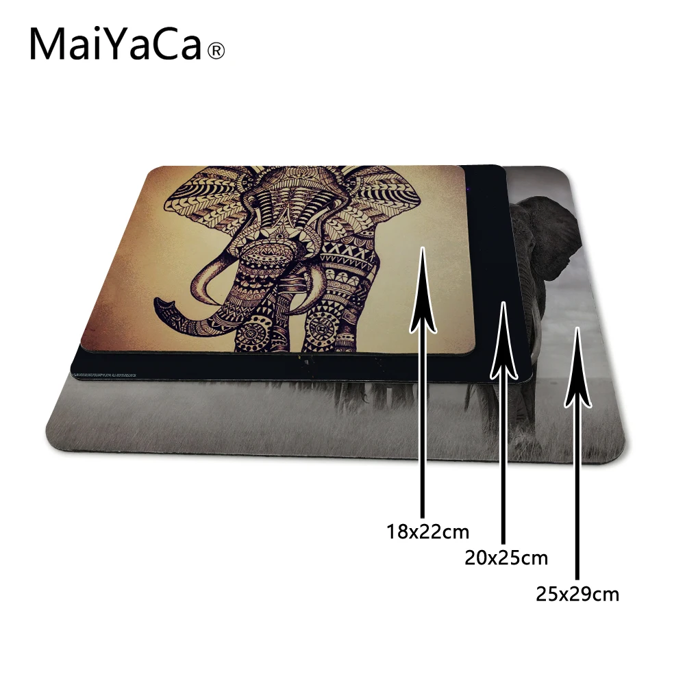 MaiYaCa Elephant Vintage Pattern Style Anti-slip Mousepad Computer Mouse Pad Mat for Optal Me Trackball Mouse Not Lockedge mouse pad