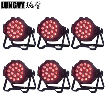 

Free Shipping 6pcs/lot 18x10w 4in1 RGBW Led Par Light DMX512 Stage Light For Event Disco Party