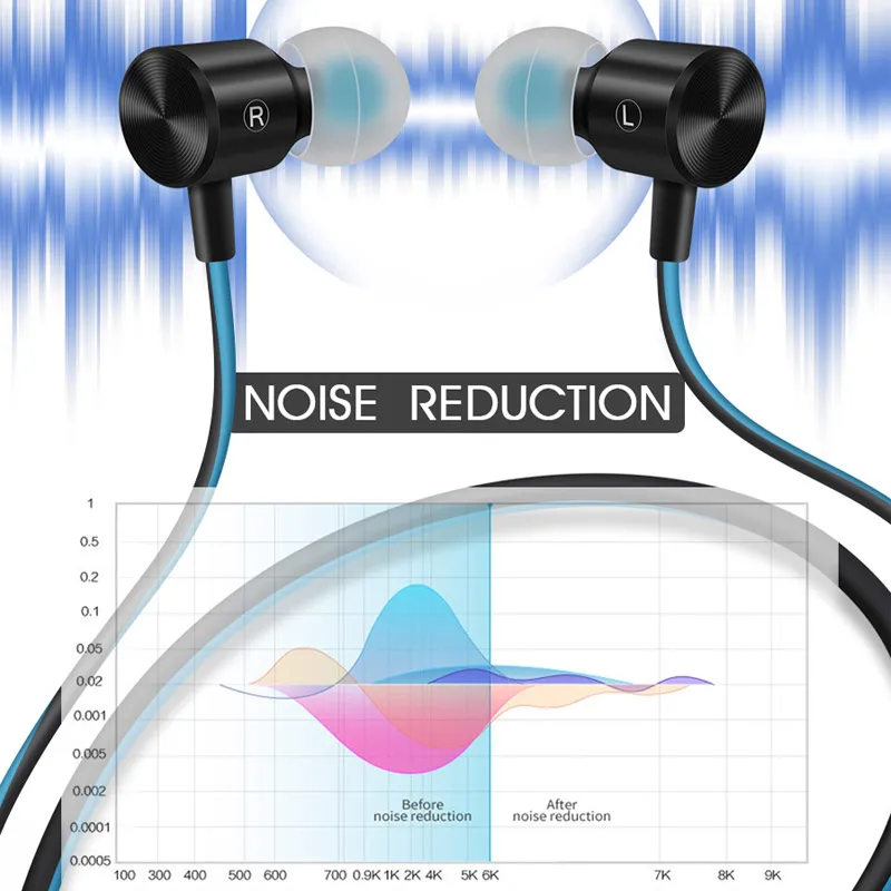Bluetooth Earphones Wireless Headset Magnetic Sport With Microphone Earbuds Handsfree For Meizu Sony Xiaomi Phone Gaming Heads