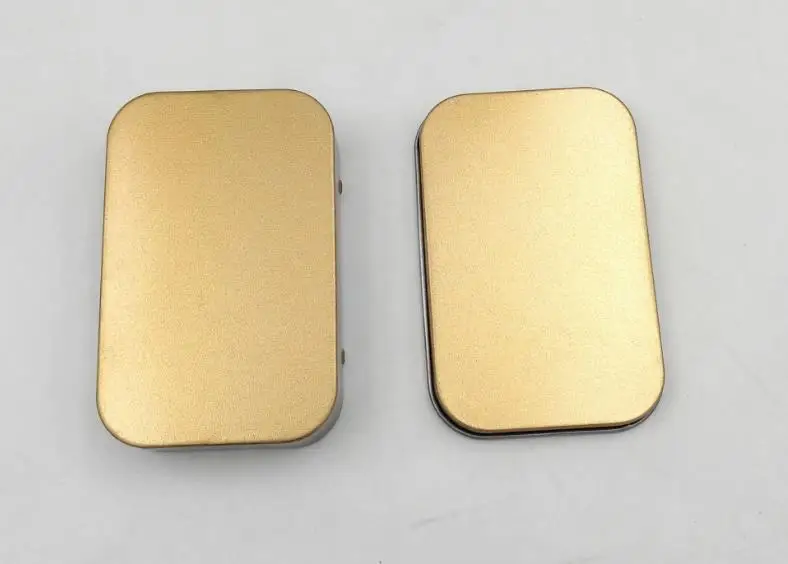 Mini Tin Box Small Empty Gold Metal Storage Case Organizer For Money Coin Candy Keys U Disk Headphones | Дом и сад