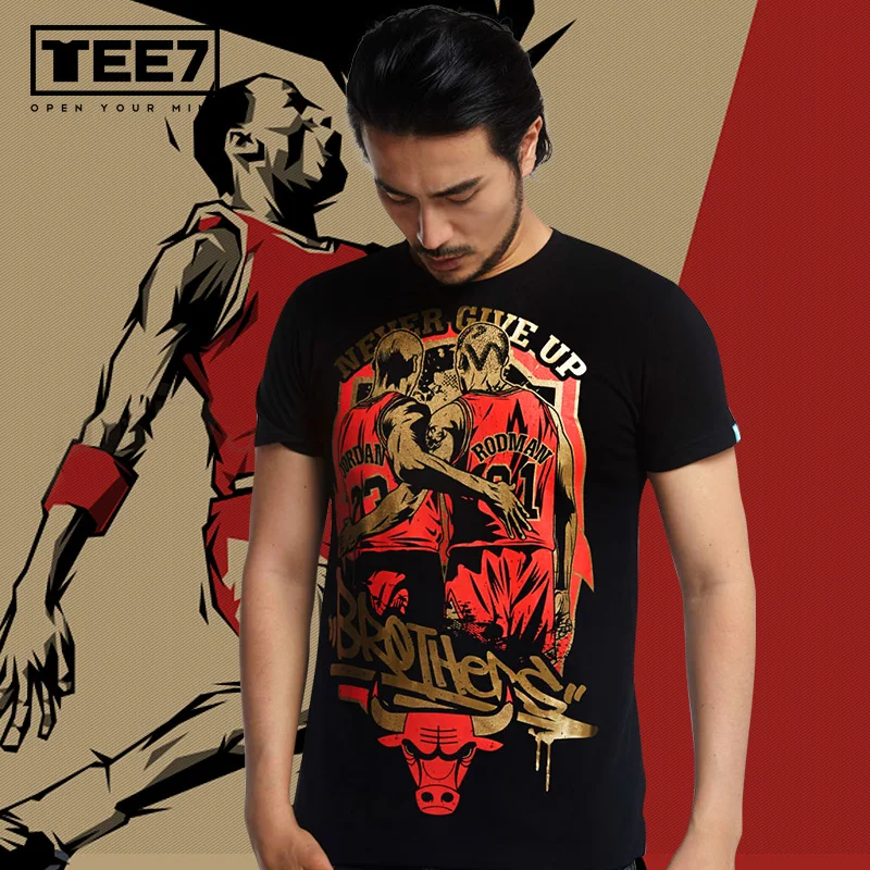 TEE7 الرجال عارضة قصيرة الأكمام تي شيرت كرة السلة الأردن من شيكاغو بولز الذكور س الرقبة حزب اللياقة البدنية بلوزة TEE7 الرجال عارضة قصيرة الأكمام تي شيرت كرة السلة الأردن من شيكاغو بولز الذكور س الرقبة حزب اللياقة البدنية بلوزة