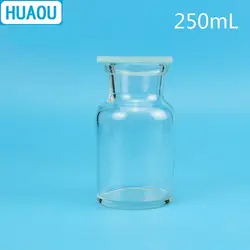 HUAOU 250 мл газовая собирательная бутылка прозрачное бесцветное стекло с наземным стеклянным коллектором лабораторное химическое